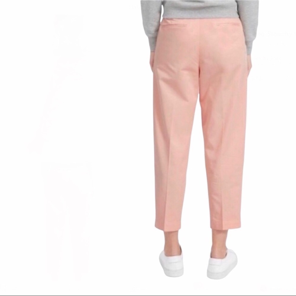 Everlane Slouchy Chino Pants Cropped Pleated Pink Size 6 Ankle Lengtb - Picture 3 of 11